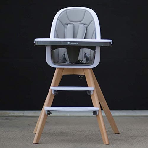Be Mindful Modern High Chair with Grey Pad