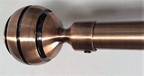 Siena Home Fashions Slice Curtain Rod Set (60"-120", Bronze)