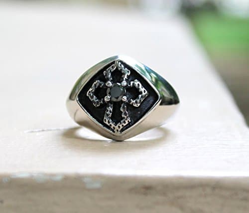 Cross Design Men Ring, Stainless Steel Casting 316L