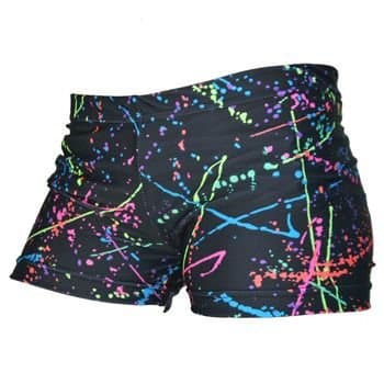 Black Paint Splatter Volleyball Spandex