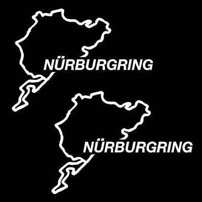 Nurburgring Track Decal Sticker Outline Vinyl Race Track iPad Car Window , Die cut vinyl decal for windows, cars, trucks, tool boxes, laptops, MacBook - virtually any hard, smooth surface