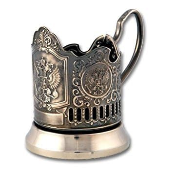 Russian Imperial Coat of Arms Classic Russian Tea Glass Holder/Russian Podstakannik for Hot or Cold Liquids