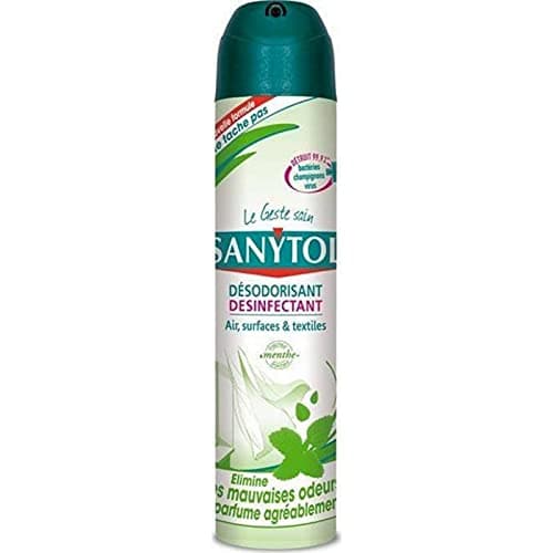 Sanytol air freshener disinfectant surfaces and textiles scent mint 300ml (pack of 3)
