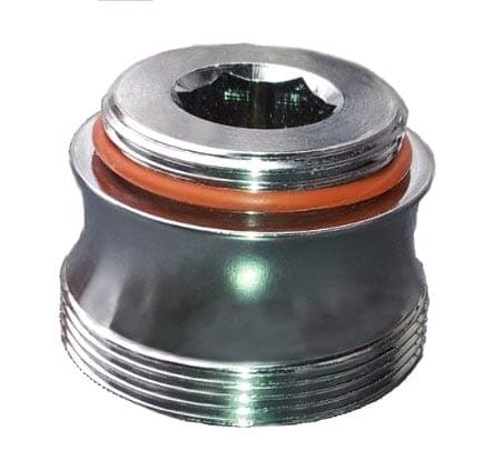 M22 Male x M28 Male, Thread Adapter, Brass Chrome Coated, Metric Adapter