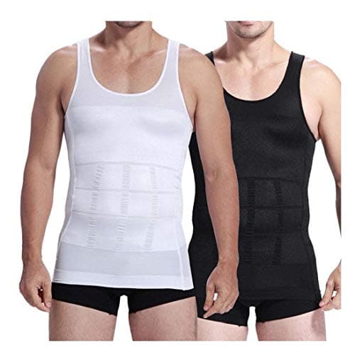 Mens Slimming Body Shaper Undershirt Vest Shirt Abs Abdomen Shaperware+A RFID Card Sleeve