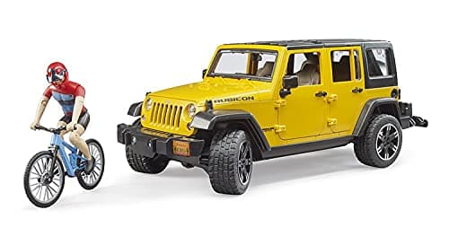 United Agencies Jeep Wrangler Rubicon, 1 Mountain Bike And Cyclist, Multicolor
