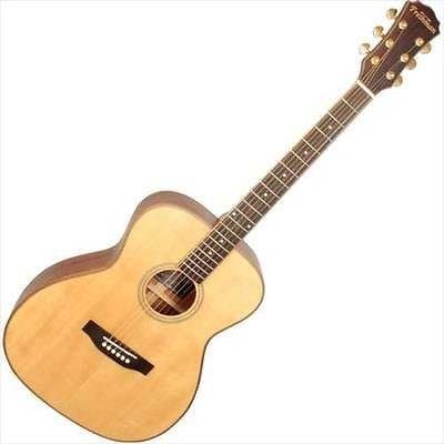 Freshman Songwriter SONGO Acoustic ALL SOLID Guitar Natural, OM Body