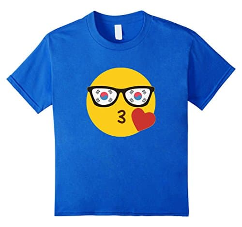 Emoji South Korea T-Shirt Korean Flag Sunglasses Funny Tee