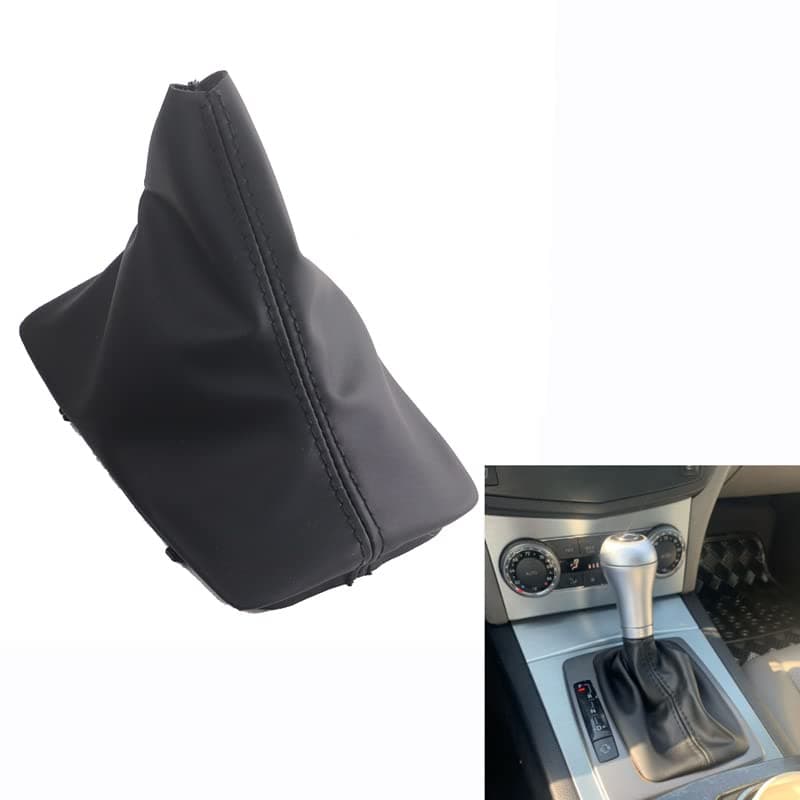 Automatic Leather Car Shift Gear Knob Lever Gaitor Boot Cover for M-ercedes B-ENZ W204 C204 C63 C300 C250 W207 A207 W212 2008 2009 2010 2011 2012 2013 2014