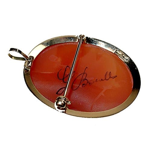 DiVinci Three Graces Hand Carved Cameo 14k Gold Brooch/Pendant