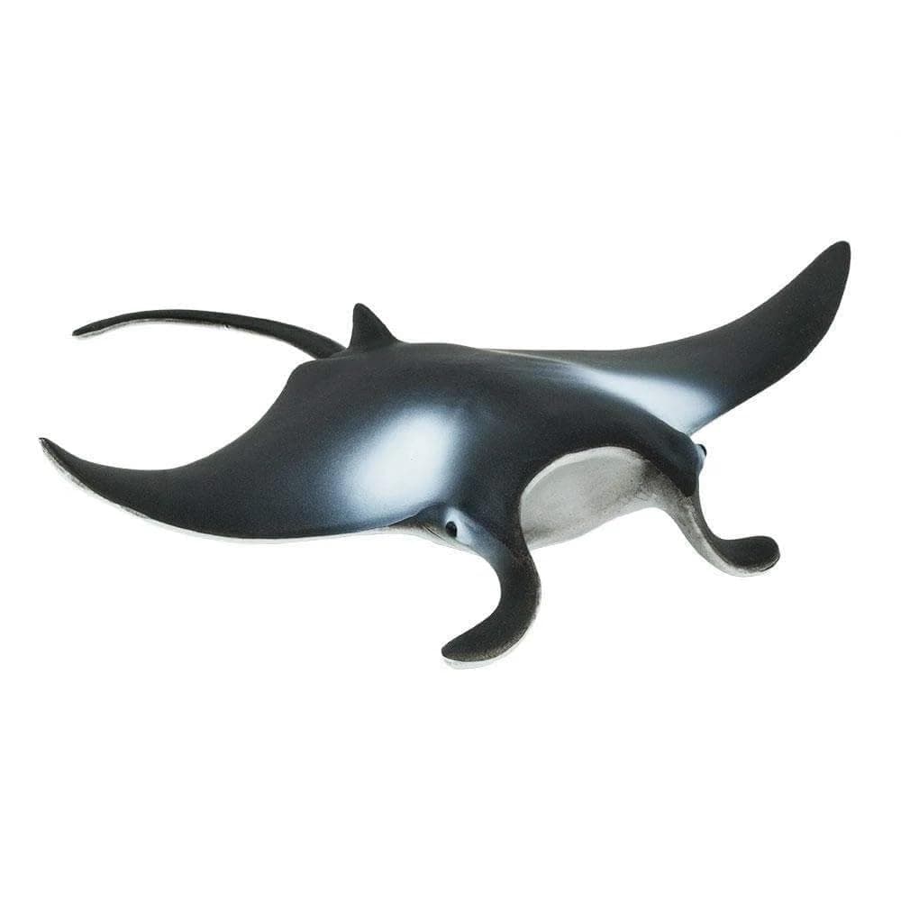 Safari Ltd. Manta Ray Figurine - Realistic 4" Sea Creature Figure - Educational Toy for Boys, Girls, and Kids Ages 3+