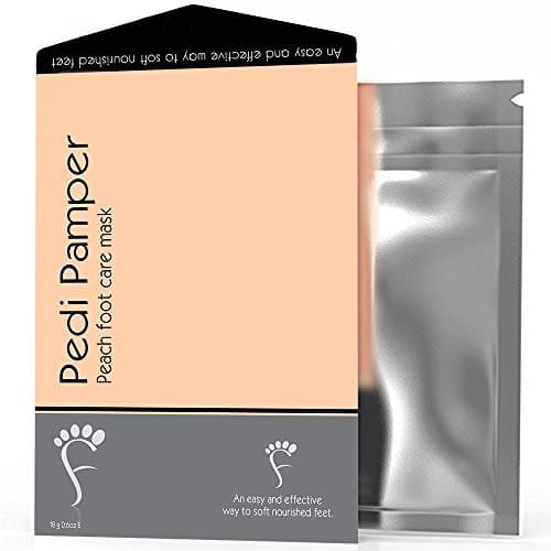 Foot Peel Peach Moisturizing socks - Intensive & Ultra repairing foot mask for Dry feet, Single Pack (1 pack peach)