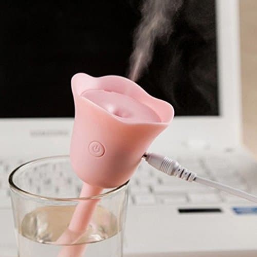 New Creative Mini USB Ultrasonic Humidifier Pure Tulip Humidifier Air Moisturizer Freshener Diffuser Mist Maker BHU2