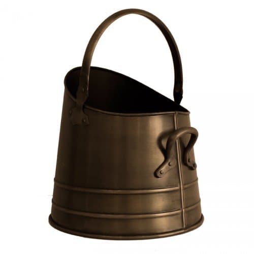 Mansion Heritage Coal Hod Bucket Scuttle - Antique Brass