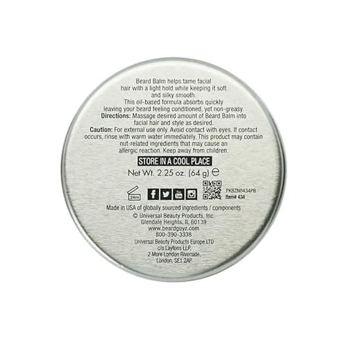 Beard Guyz Beard Balm – Beard Conditioner and Styler for Men, Softens, Tames, and Moisturizes Facial Hair, 2.25 oz