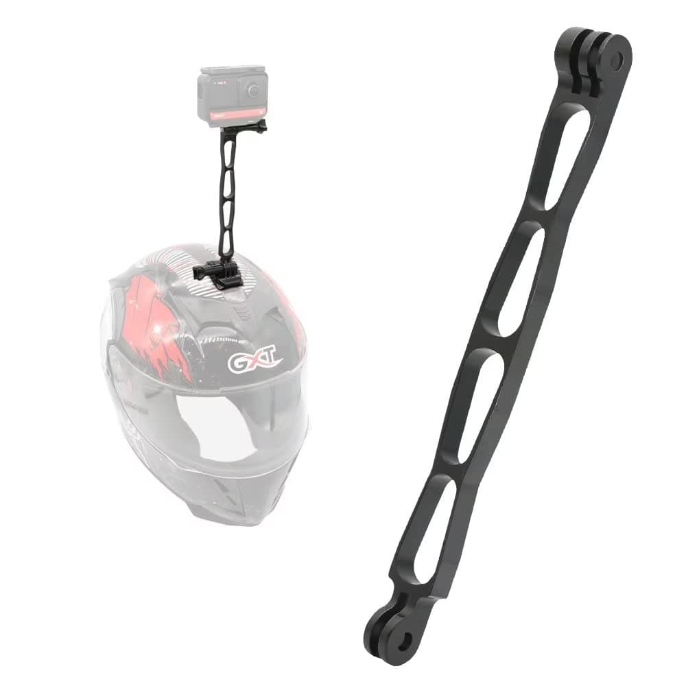 Aluminum Alloy Extension Arm Metal Pole Mount Helmet Stick Extension Arm Mount for Gopro 10 Black,Hreo 9/MAX/8/7/6,Insta360 One R 360 VR Edition and More (Black)