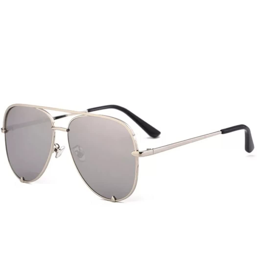 Silver Aviators Women Ladies Sunglasses Mirrored Cat Eye Reflective Retro Sun Glasses Ibiza Festival (Silvery Silver)