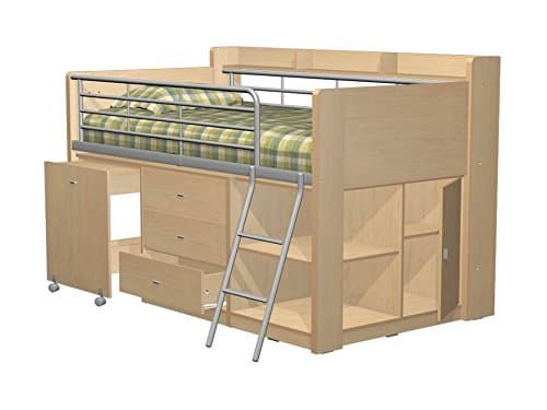 Charleston Loft Bed,Natural Beech