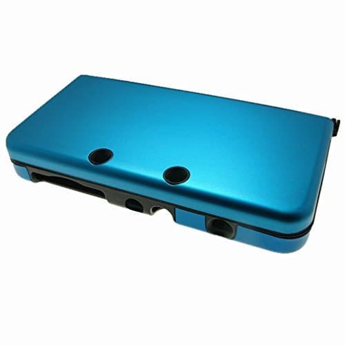 Blue New Nintendo 3DS Case for New 3DS N3DS Aluminum Metal Crystal Case Protector Cover + Free Screen Protectors