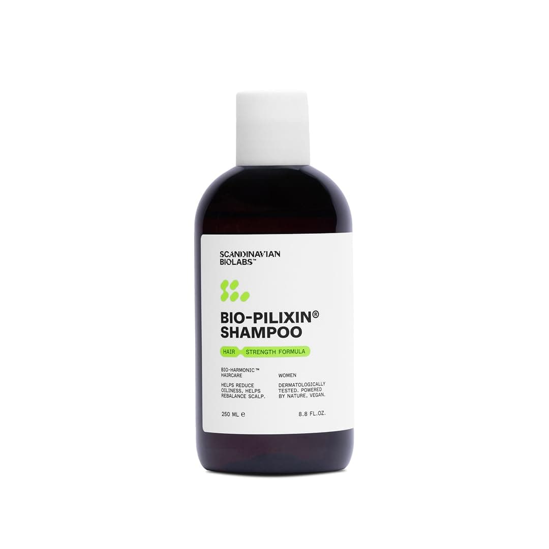 Bio-Pilixin® Shampoo For Women | Strengthens Hair, Helps Greasiness, Balances Scalp, Eucalyptus Aroma, Dermatologically Tested, Made in Denmark, 250 mL/ 8.8 Oz