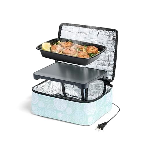 HOTLOGIC Mini Portable Electric Lunch Box Food Heater - Innovative Food Warmer and Heated Lunch Box for Adults Car/Home - Easily Cook, Reheat, and Keep Your Food Warm