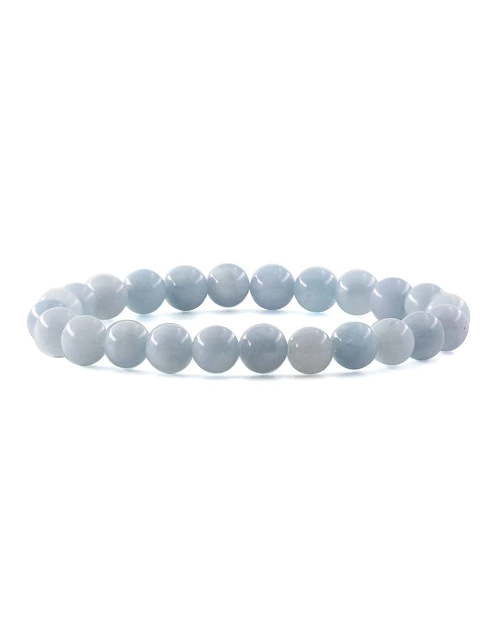 Ouubuuy Crystal Bracelet,8mm Natural Gemstone Bead Bracelet,Healing Crystal Bracelet for Women Men