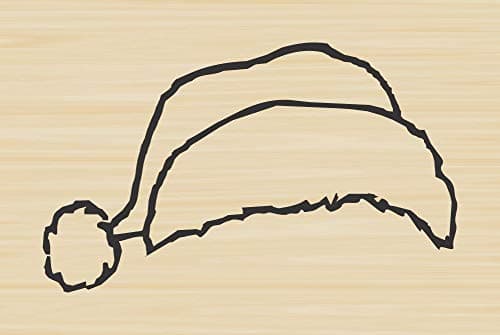 Santa Hat Rubber Stamp by DRS Designs - Made in USA