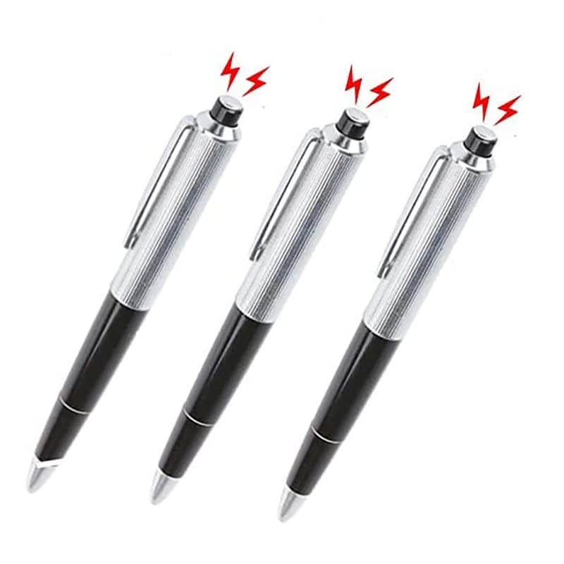 Cooplay 2pcs Shocking Pen Fun Toy Joke to Friend Electric Shock Pencil Trick Prank Gag Gadget for Fool's Day