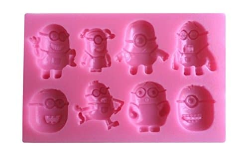 8 Minions Silicone Mold For Fondant Cake , SugarCraft, Chocolate molds, Cupcake Decoration Tools and more