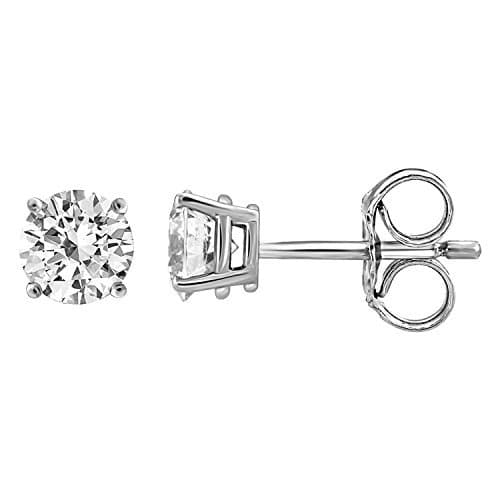IGI Certified Diamond Stud Earrings for Women Set in 14K Gold(1ctw White)
