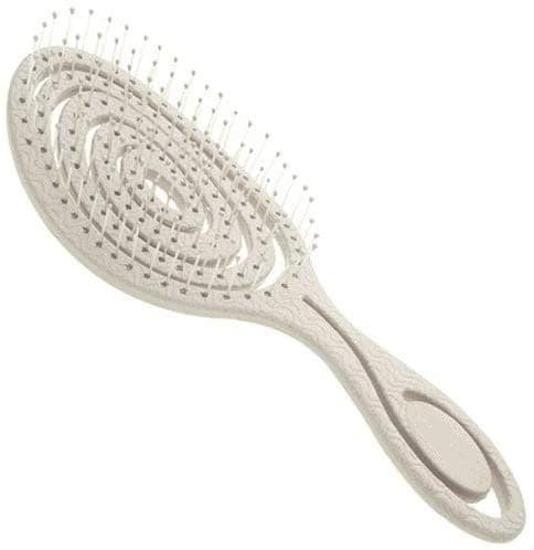 Eco-friendly Straw Hair Brush, Flexible Soft Pin Hair, Wet/Dry Hair, Head Massage Pro (Oatmeal)