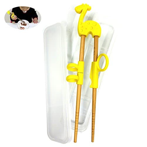 Dancepanda Training chopstick,Chopstick Helper for Children Kids,Natural Wooden Training Chopsticks (light wood)