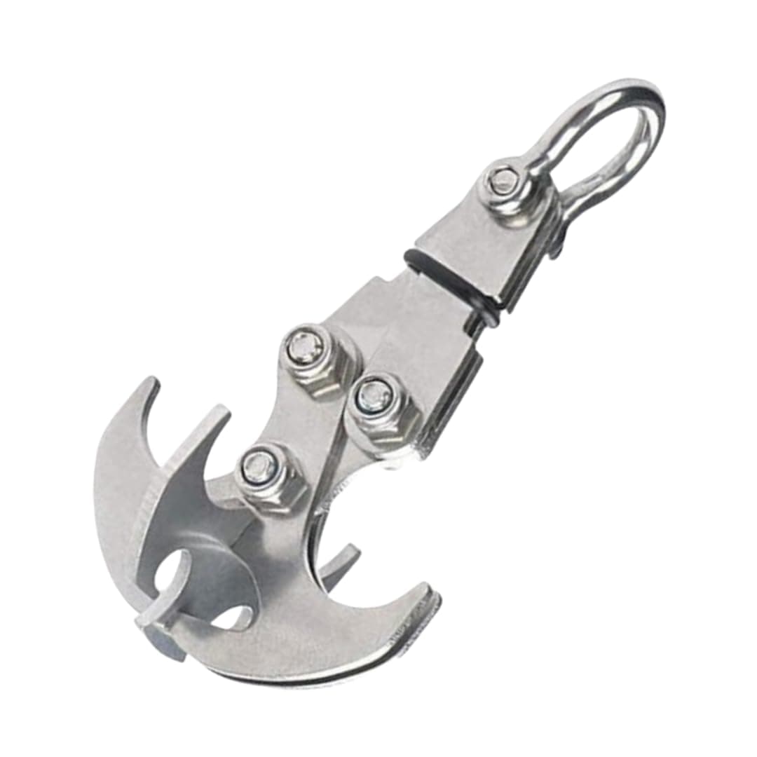 Amorly Grappling Gravity Hook Survival Carabiner Stainless Steel Multifunctional Rescue EDC Tool Tactical Emergency Key Chains for Outdoor Climbing Equipment