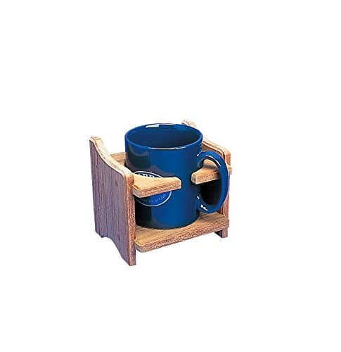 ARC Marine Mug Holder Teak Wooden Cup or Mug Holder - Brown, Small