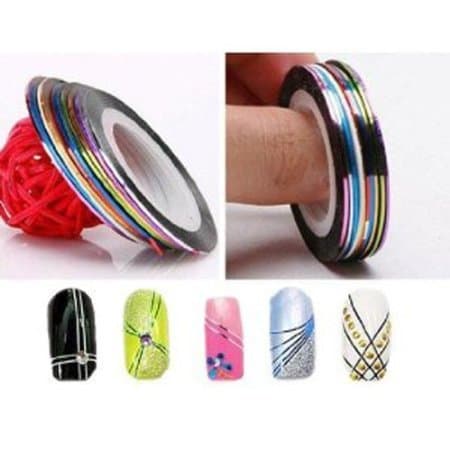 CyberStyle(TM) New 10pcs Nail Art Tape Stripe Decoration Sticker Hologram