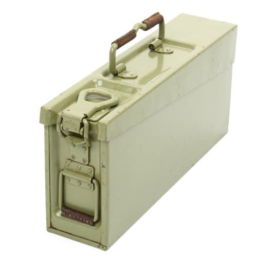 German MG 34/42 Ammunition Can in Postwar Green- Unmarked