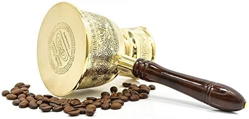 Papagalos Loumidis Ground Coffee 16.oz - With Handmade Greek Turkish Coffee Pot Solid Brass 3mm Olympicco Collection 16.oz (Pack of 2)