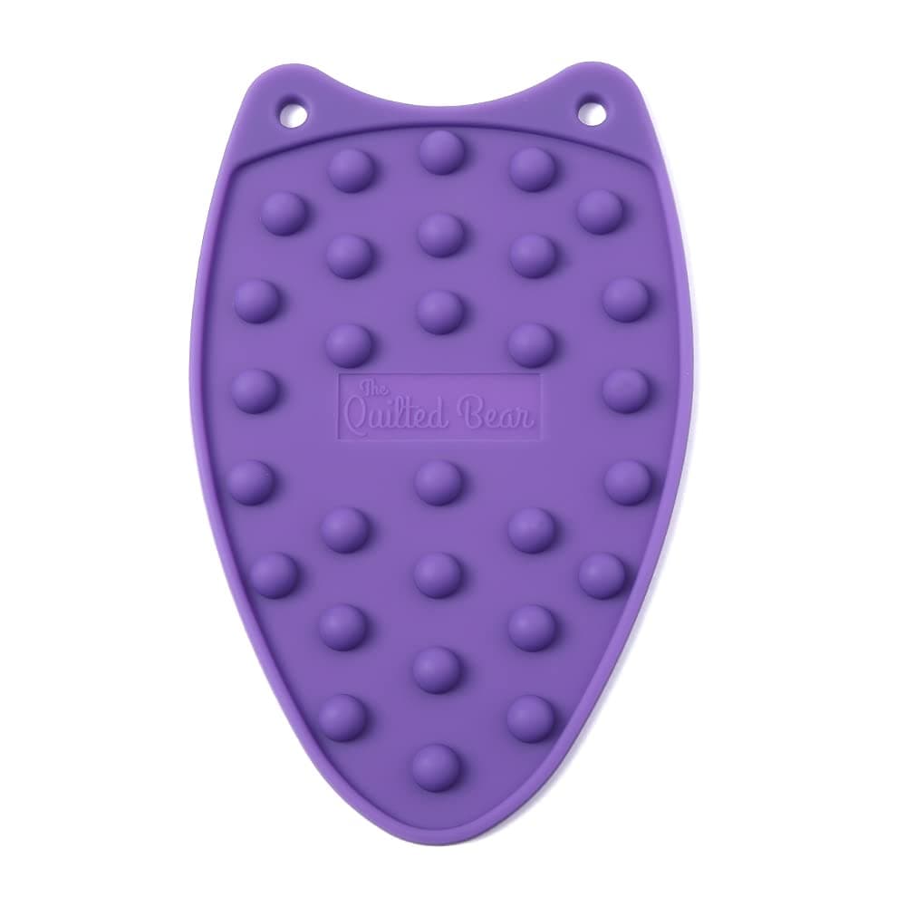 The Quilted Bear Mini Iron Rest - Mini Silicone Heat Resistant Iron Pads for General Crafts or Quilting Use with Four Mats Available (Purple)