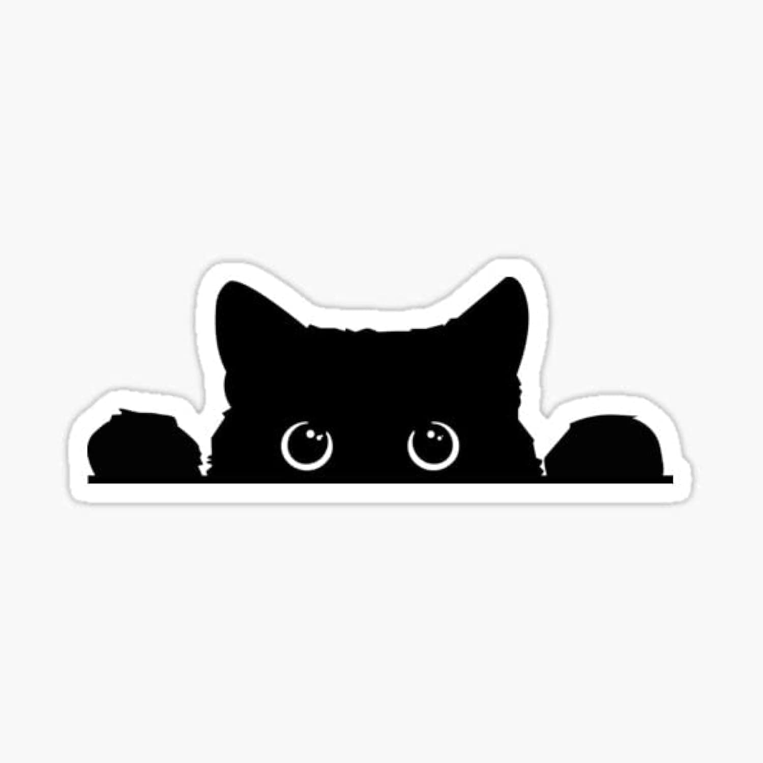 Peeking Cat Sticker
