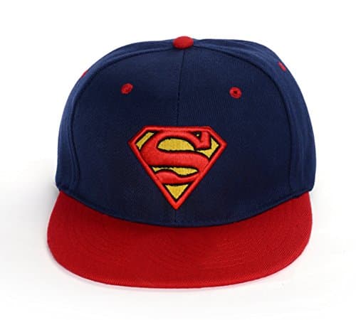 REINDEAR Superman Baseball Cap Hip-hop Snapback Hat (Navy-Red)