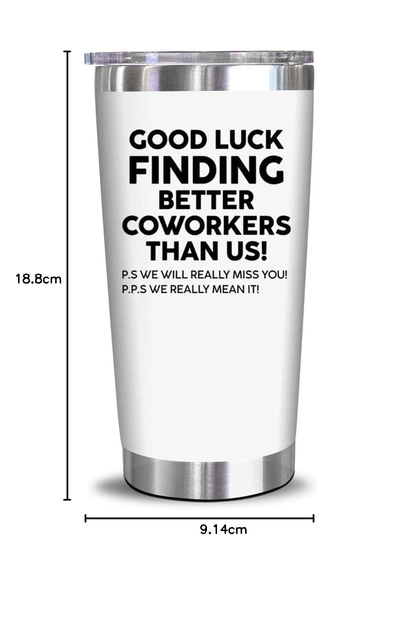 NewEleven Coworker Leaving Gifts - Farewell Gifts, Going Away Gift For Coworker - New Job, Goodbye, Good Luck Gifts For Coworkers, Colleagues, Boss, Men, Women, Friends - 20 Oz Tumbler