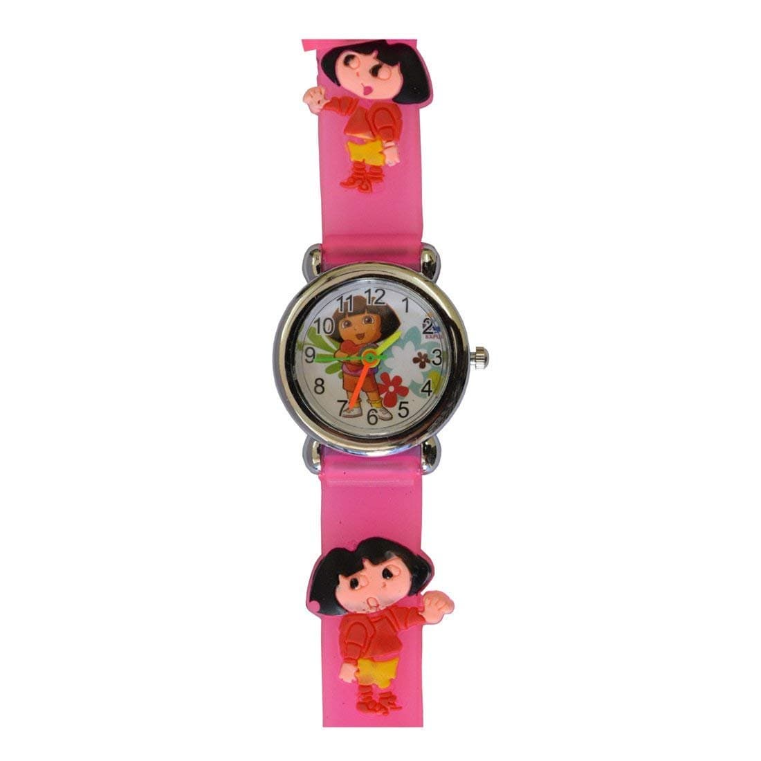 Virom Analogue Girls' Watch (Pink Dial Pink Colored Strap)