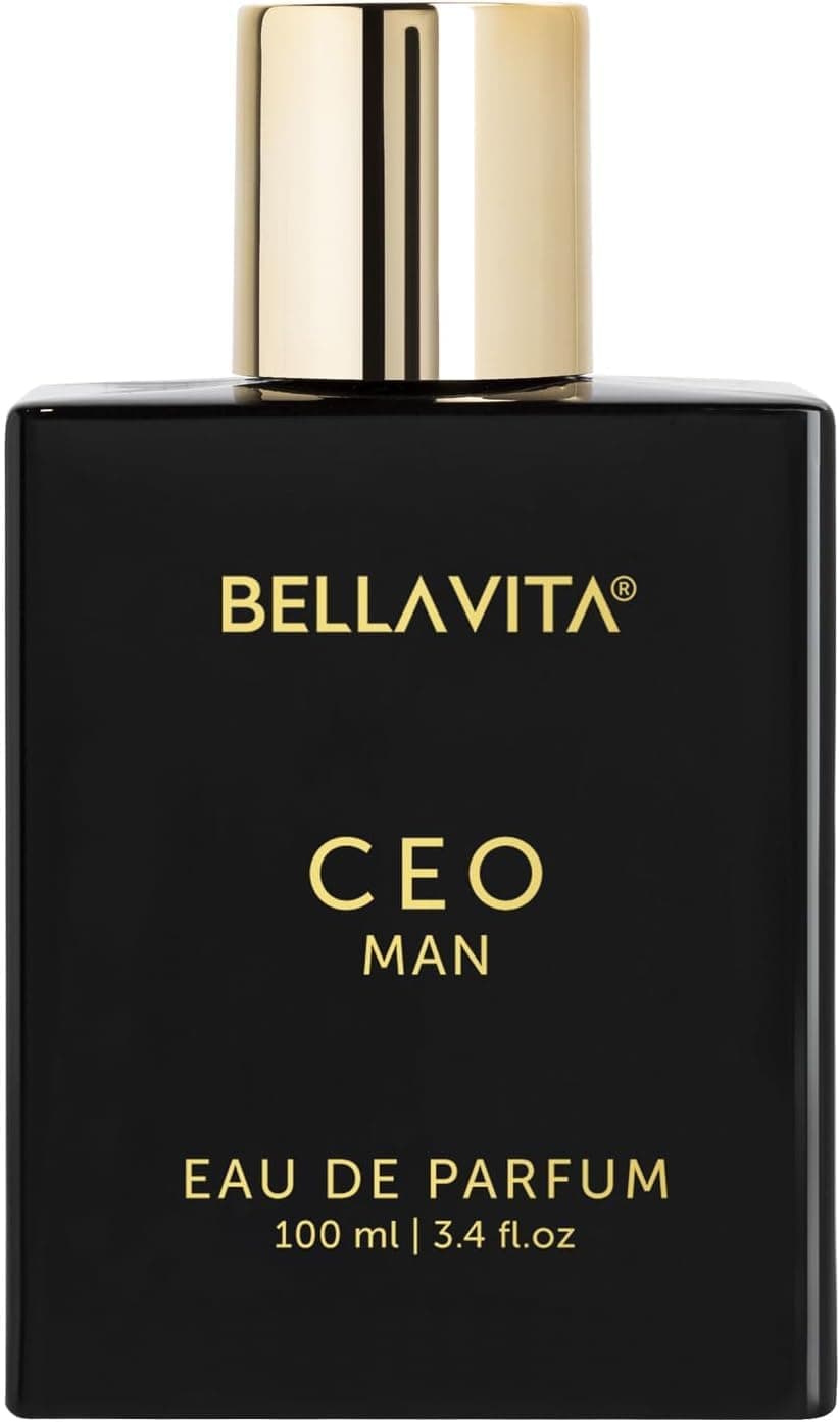 BellaVita Luxury CEO Man Eau De Parfum | Perfume for Men with Lemon, Lavender, Tonka, Mandarin & Vetiver | Long-Lasting Woody Fragrance | Mens Perfume, Fresh Fragrance for Man, Gift for Men,100 ml