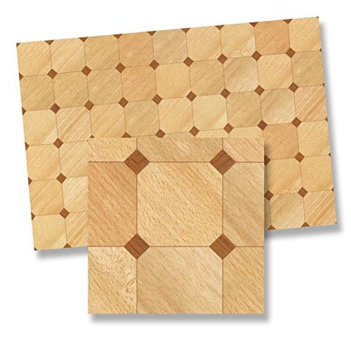 Dollhouse Miniature Faux Wood Parquet Flooring Paper