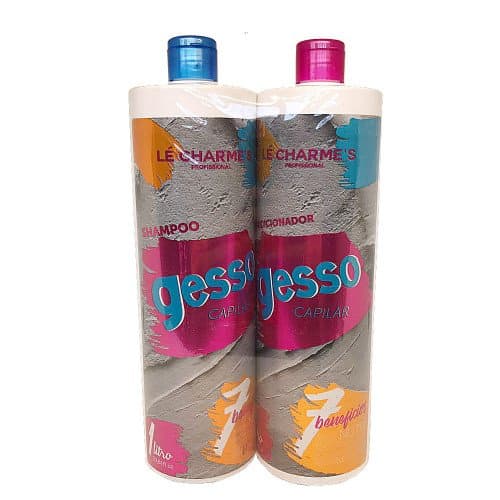 Linha Tratamento Le Charmes Cosmeticos - Kit Shampoo + Condicionador Gesso Capilar 2 x 1000 Ml - (Le Charmes Cosmeticos Treatment Collection - Plaster Shampoo + Conditioner Hair Kit (2 x 33.81 Fl Oz))