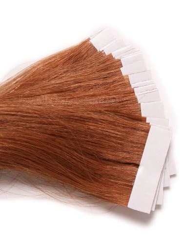 22" 100% Grade AAAA Indian Remy Human Hair | HH PU Double TAPE IN 4MM| Color Light Cooper -#30 Hair Extensions, Double Sided|20 Pieces