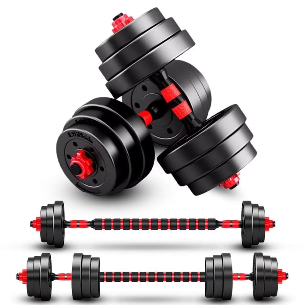 Adjustable-Dumbbells-Sets,Free Weights-Dumbbells Set of 2 Convertible To Barbell A Pair of Lightweight for Home Gym,Women and Men Equipment