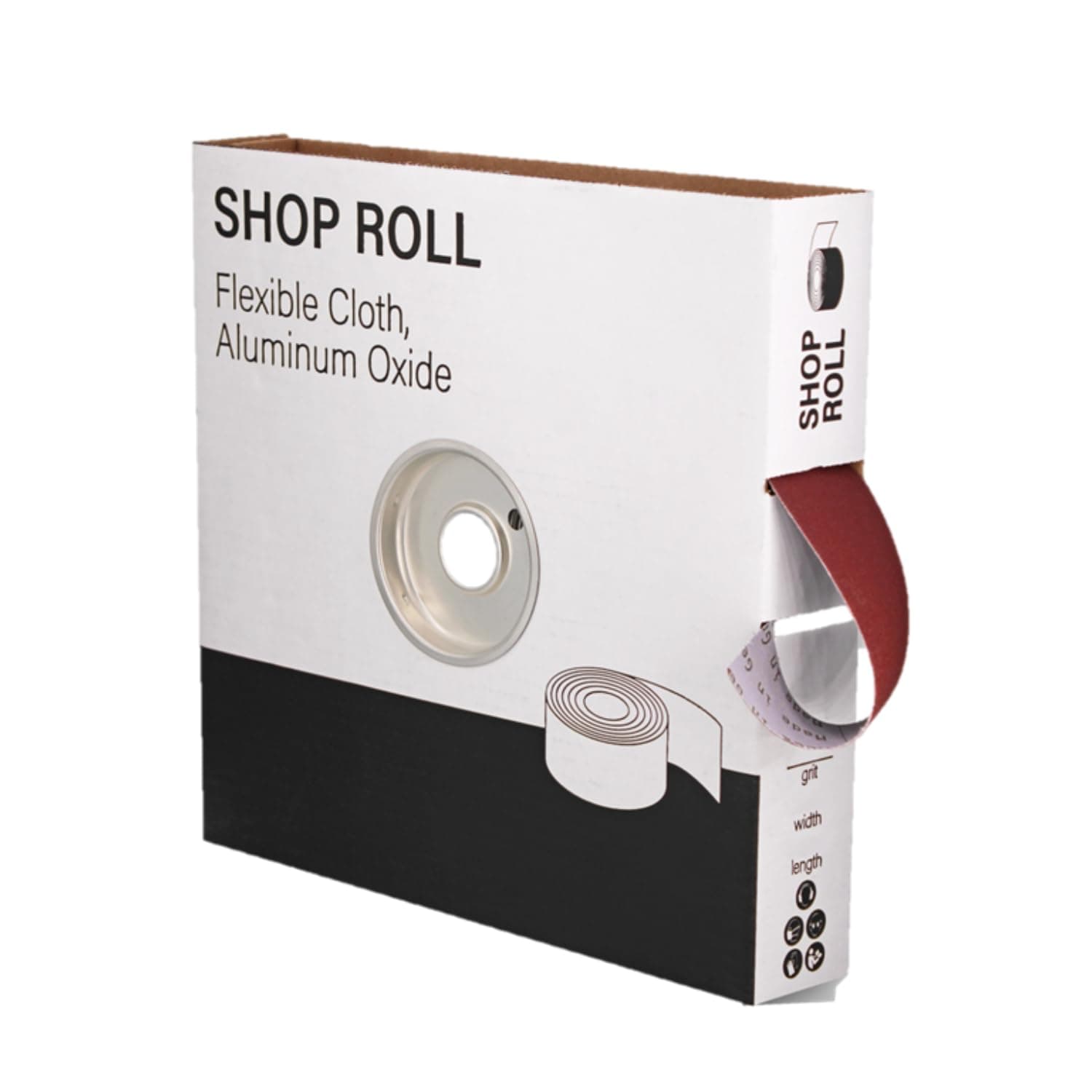 VSM 332670 Abrasives 2" X 50 Yard 120 Grit Aluminum Oxide Cloth Roll, Fine Grade, F Weighted Backing,Brown