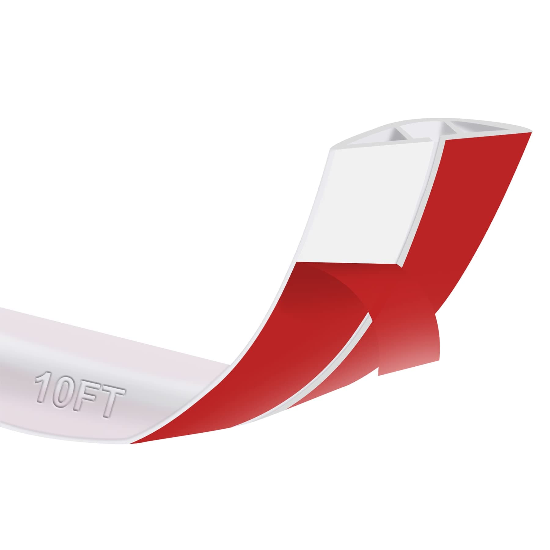 MYFAMIREA10Ft Floor Cord Cover Transparent Silicone Cable Protector Easy to Install Wire Organizer and Hider for Home, Office, Garage (Transparent-3m)