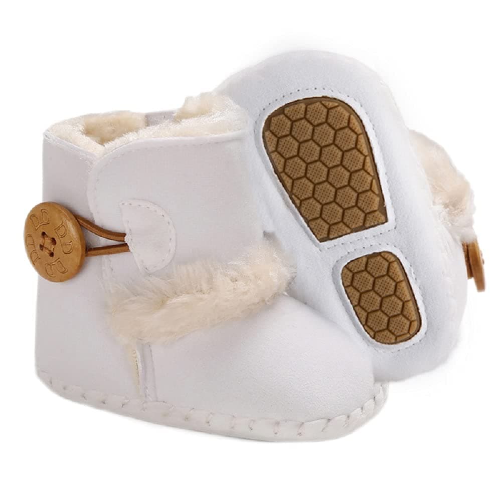JonbaemNewborn Baby Boys Girls Snow Winter Boots Infant Toddler Soft Sole Winter Warm Crib Booties Shoes